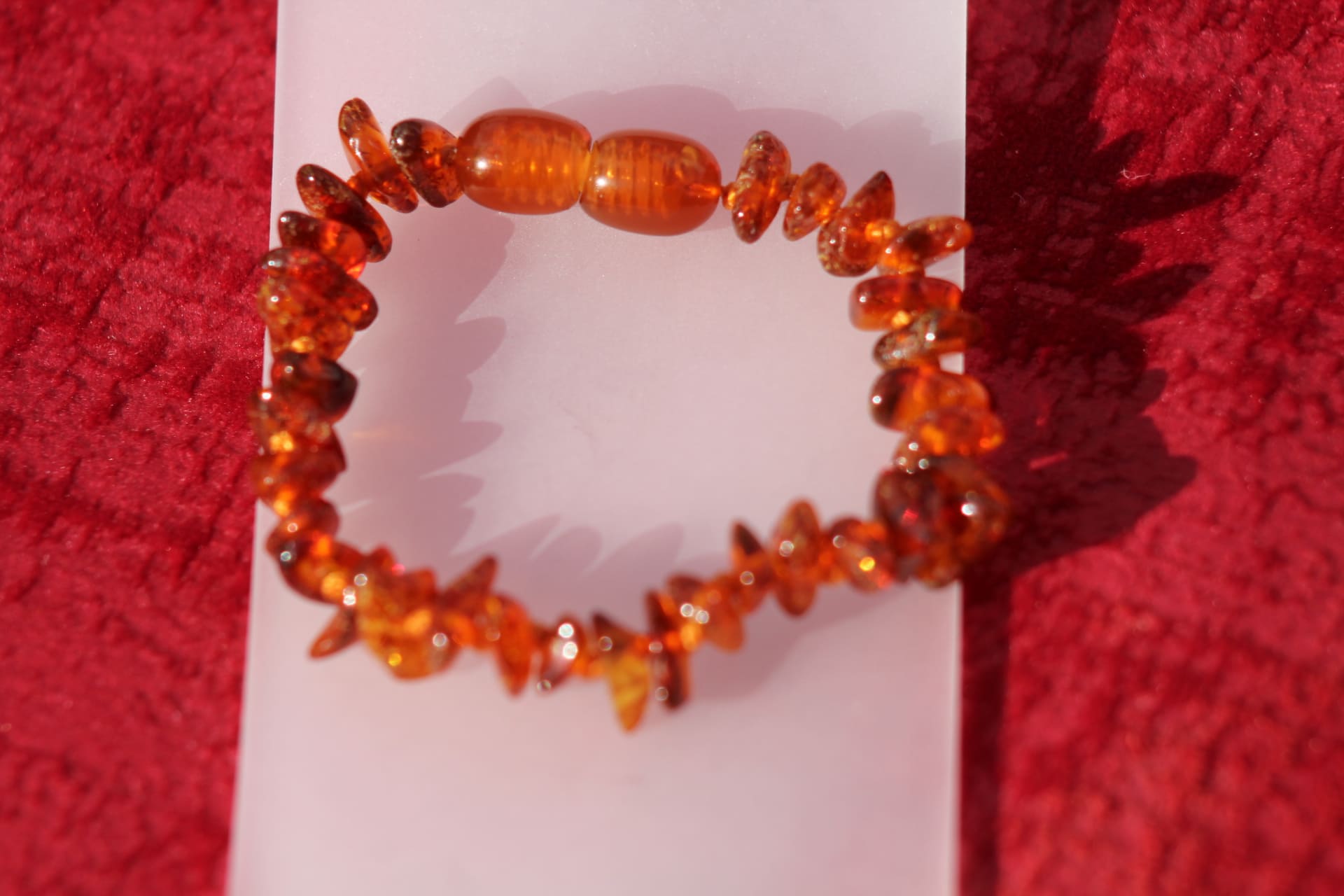 Bracelet Bébé Ambre brut cognac vis