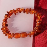Bracelet Bébé Ambre brut cognac vis