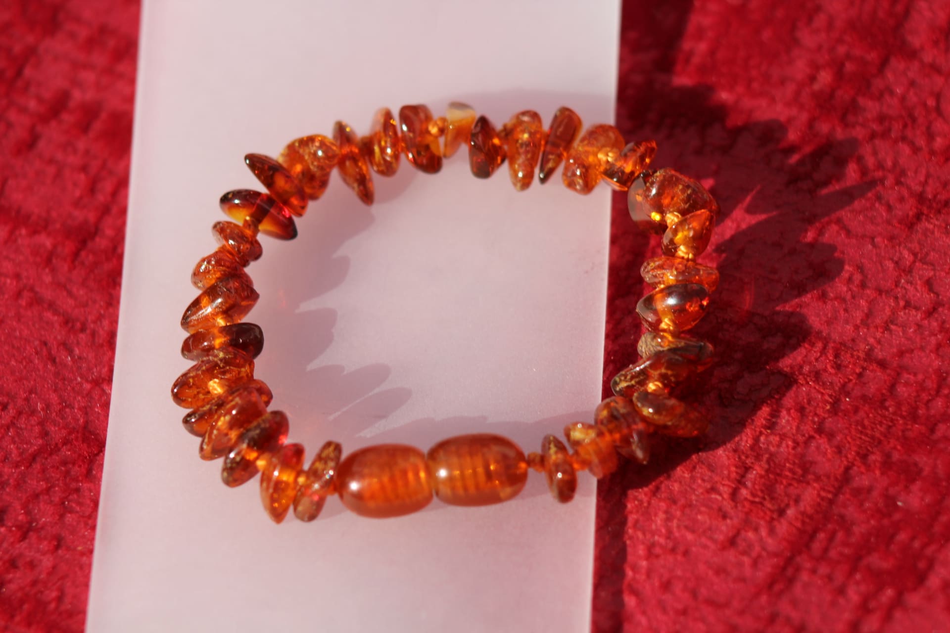 Bracelet Bébé Ambre brut cognac vis