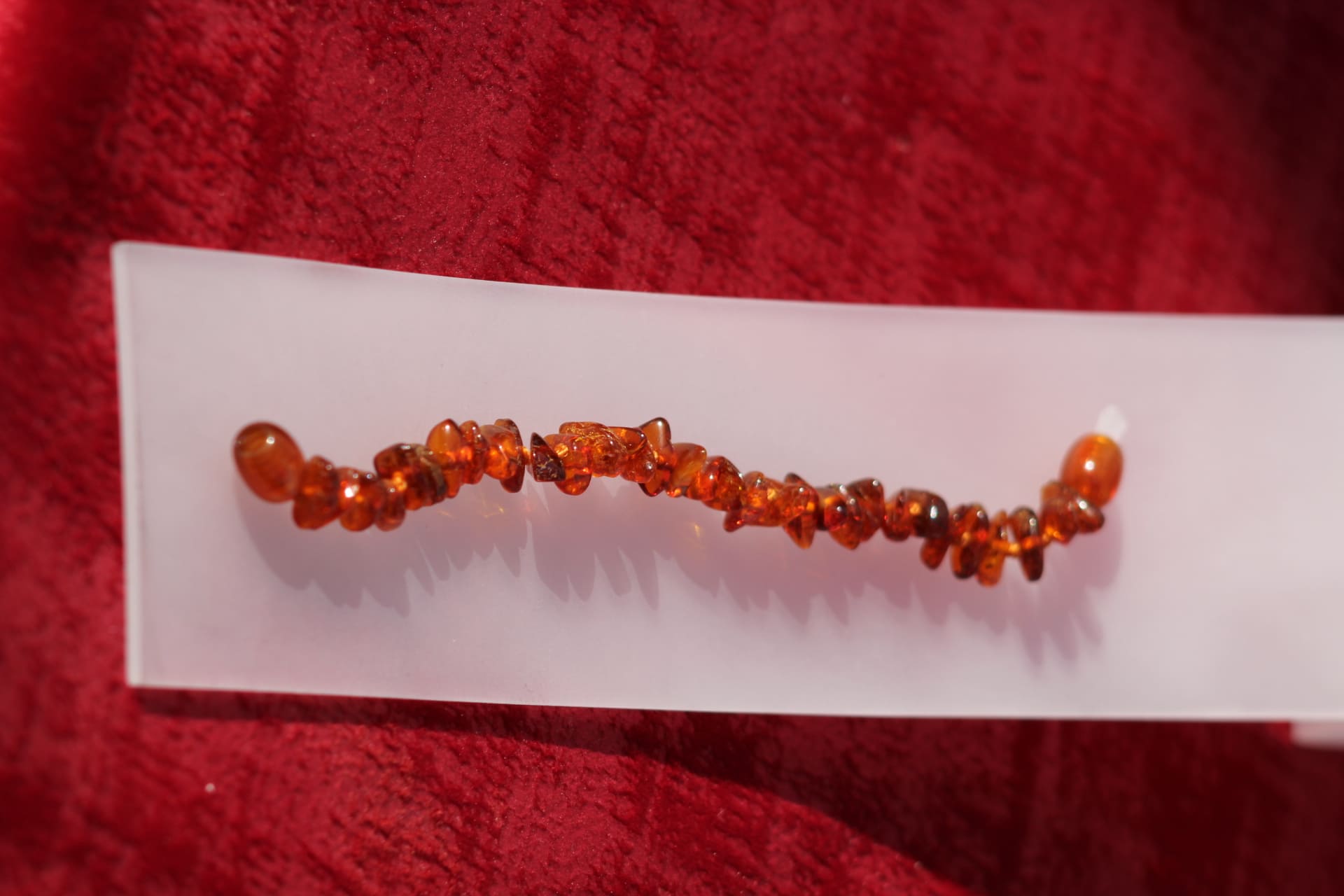 Bracelet Bébé Ambre brut cognac vis
