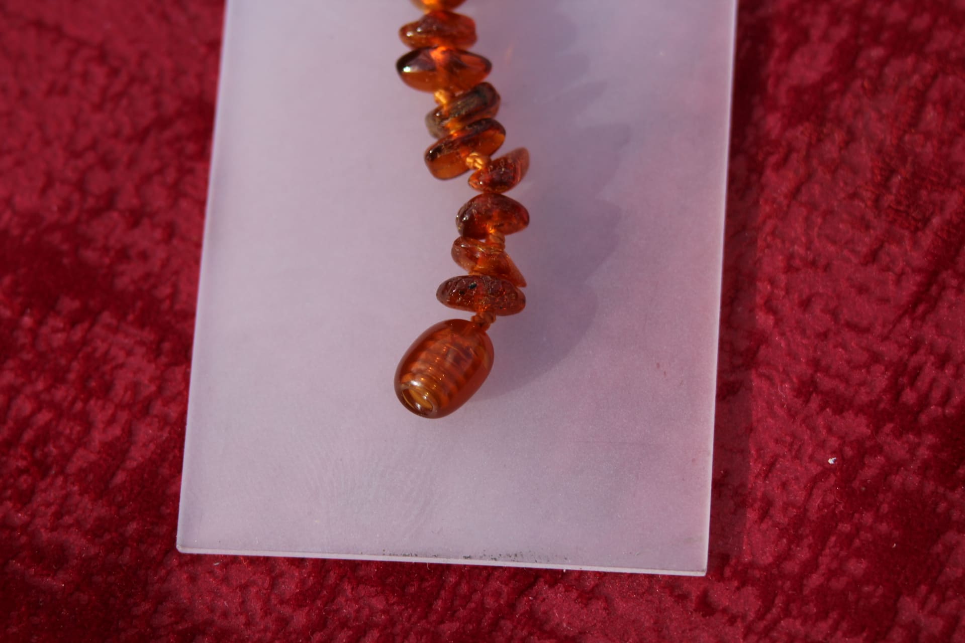 Bracelet Bébé Ambre brut cognac vis