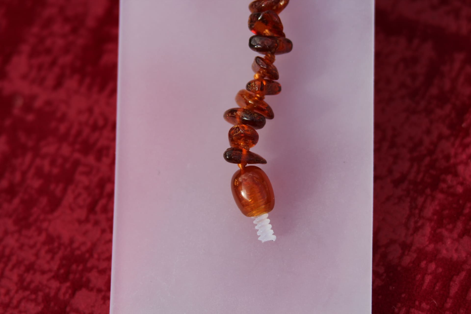 Bracelet Bébé Ambre brut cognac vis