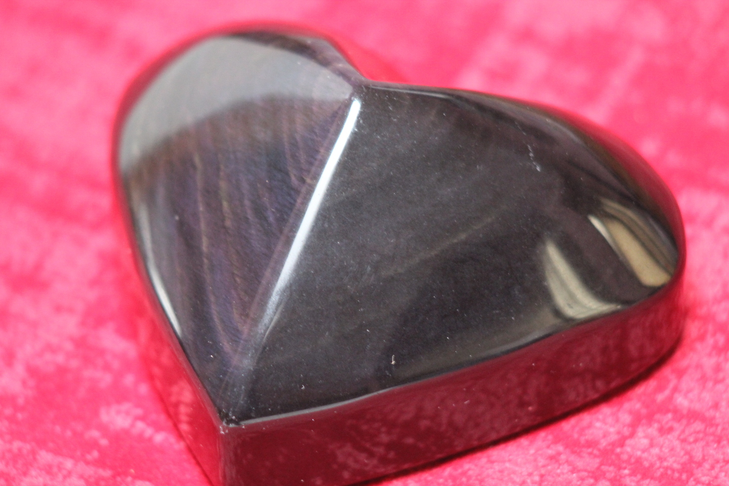 Galet coeur Obsidienne Oeil céleste