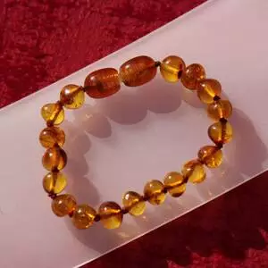 Collier ambre bébé fermoir à vis