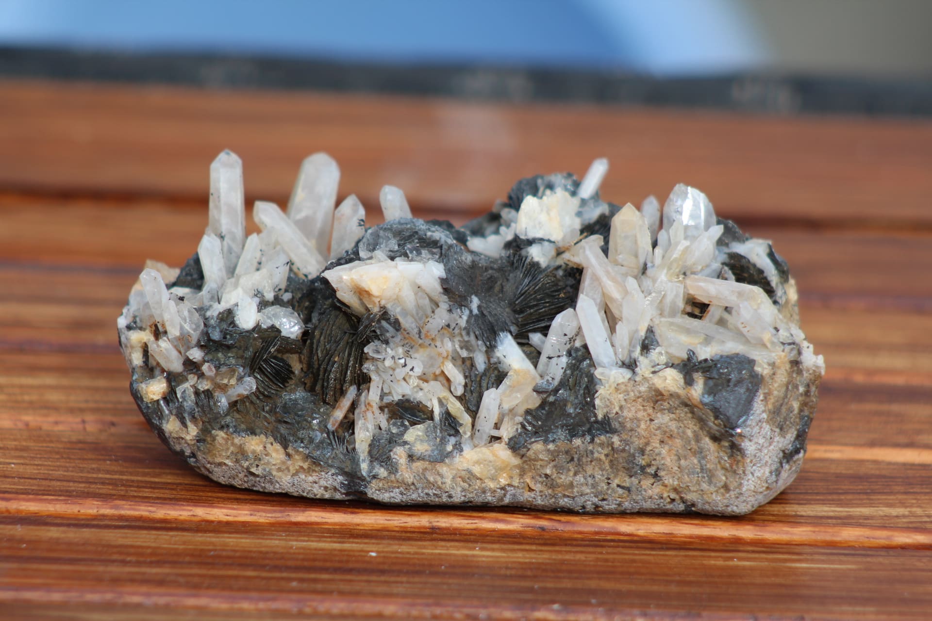 Cristal de roche-Hématite