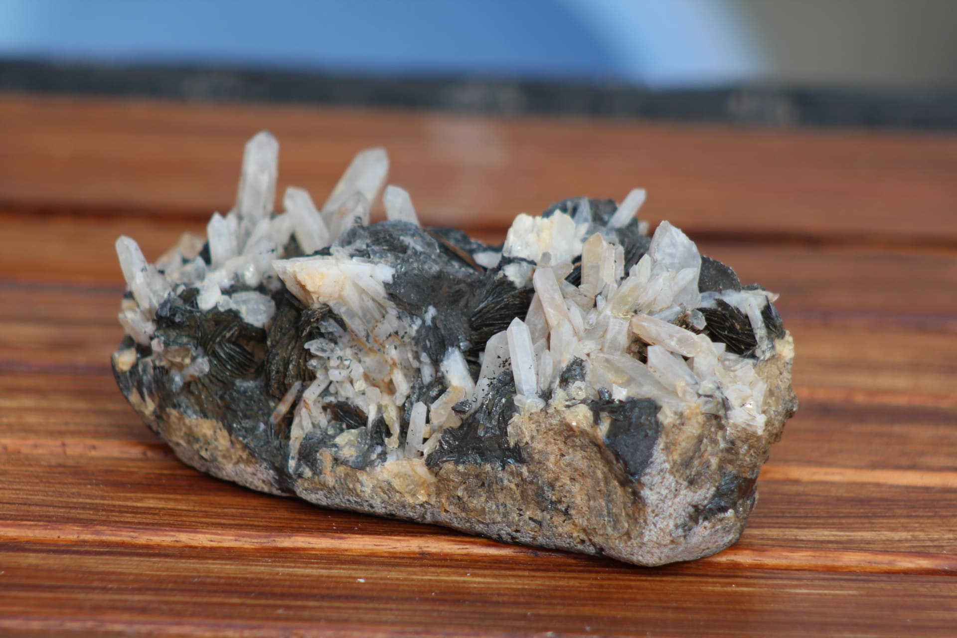 Cristal de roche-Hématite