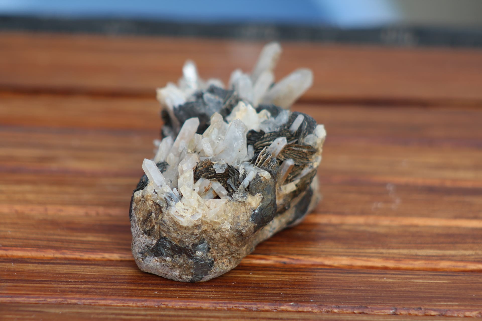 Cristal de roche-Hématite