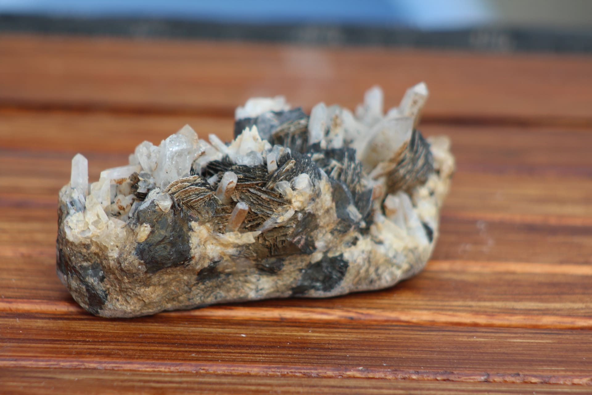 Cristal de roche-Hématite