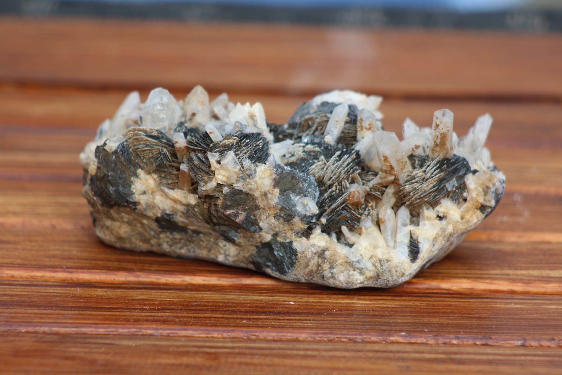 Cristal de roche-Hématite