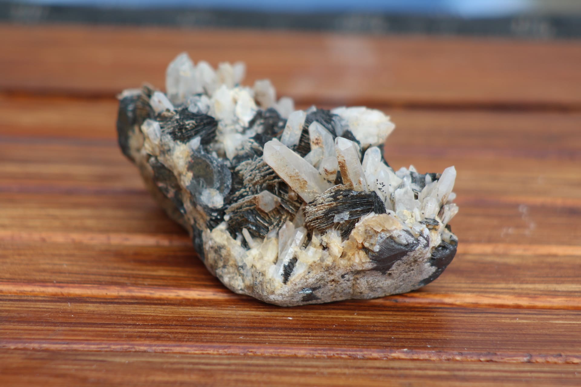 Cristal de roche-Hématite