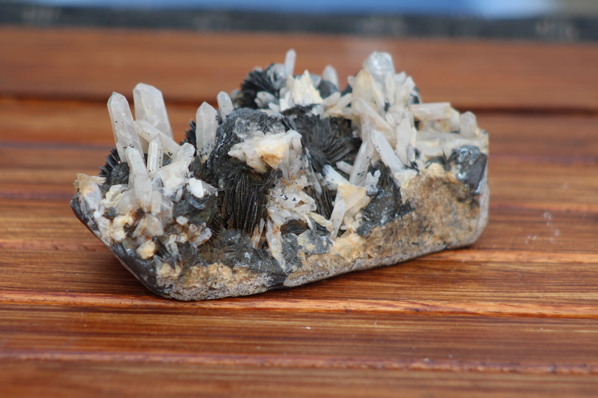 Cristal de roche-Hématite